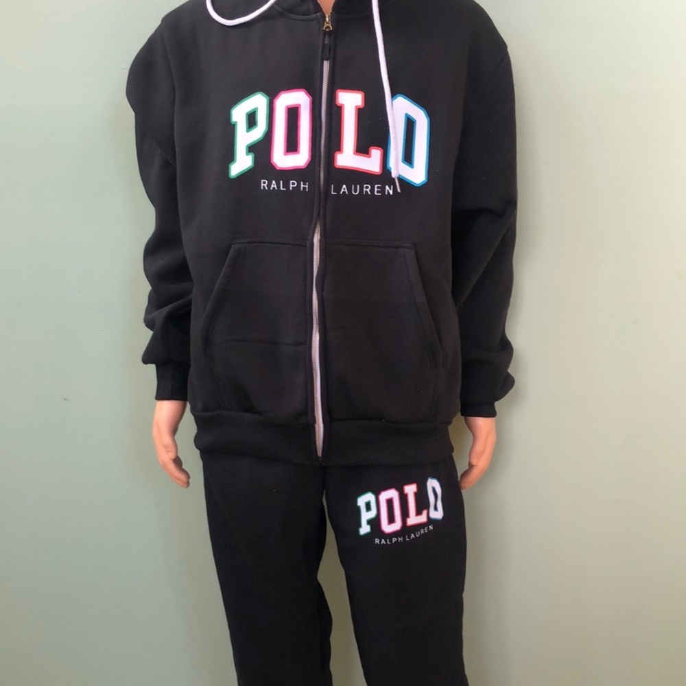 Polo Ralph Lauren 2 Pc. Full Zip Fleece Hoodie And Sweatpants Set  XL - Picture 4 of 11